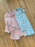 Toui Check Three Quarter Rolled-up Loose Fit Shirt