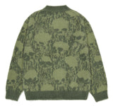 SKULL ROCK HAIRY KNIT CARDIGAN