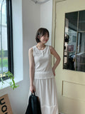 Tintree ribbed button sleeveless