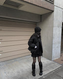 Rail banding fur padded boots