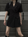 Tabarin wrap one piece short sleeve jacket