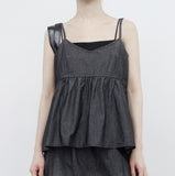 Breo denim sleeveless + denim pants set