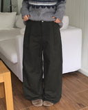 [Mink Brushed] Sonek Rustling Cotton Wide Cargo Pants