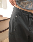 Jeube Rivet Cut Wide Pants