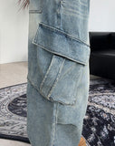 Lind Big Cargo Banding Denim Pants
