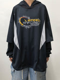 RACING MESH LAYERED HOODIE