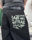 Karik graphic pocket denim pants