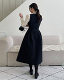 Aviel Quilted Flared Long One Piece