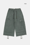 Positano wrinkle cargo capri pants