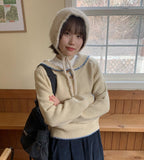 Hicody Duffel Button Collar Knit