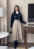 Milo Brushed Flare Long Skirt