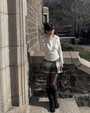 Kewpie Angora Knit Sleeveless Bolero Set
