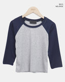 Senil Raglan Color Matching Three-Quarter T-shirt
