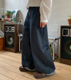 Lucyu Bijo Raw Wide Denim Pants