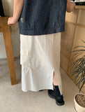 Yanta nylon banding cargo long skirt