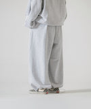 [AG.W] Valley Tuck Wappen Wide Sweat Pants