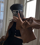 must leather beret