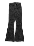 Lare washing denim bootcut pants