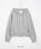 Lamines Two-Way Color Brushed Hood Zip-Up