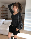 Moki Cut Henley Neck Knit