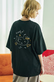 Rain Duck Embroidery Short Sleeve T-shirt
