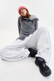 Structured pintuck balloon sweatpants