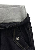 Sagging Non-Faded Raw Denim Pants