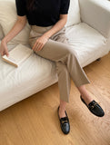 Easy Fit Banding Straight Slacks Pants