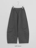 Linshus Cotton Cargo Banding Balloon Wide Pants