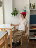 Coal Pintuck Cotton Banding Bermuda Pants