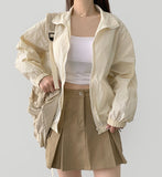 Daily Collar Light Shibori Windbreaker