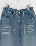 [unisex] Casa Denim Balloon Wide Banding Pants