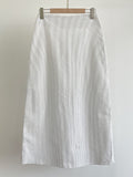Herrit Seersucker Stripe Long Skirt