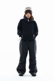 Bicolor fleece layered hoodie