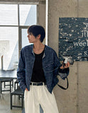 Linen deck cropped jacket