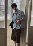 [PLAN MADE/MADE] Infold ST Tie Short Sleeve Shirt