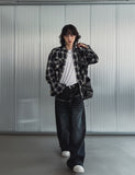 Kio two-tone layered denim pants