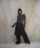 Pleats Midi Skirt