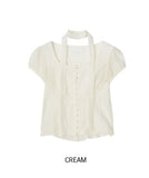 Delre Sheer Wrinkle Blouse