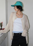 LINEN BLEND CARDIGAN