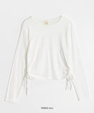 [BAONHAUS] Sane String Crop Long Sleeve Tee