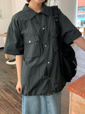 [unisex] Femins Pocket Nylon Over Short Sleeve Shirt