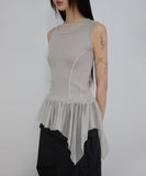 Layered Lace Frill Sleeveless