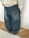 Lega Side Cut Wide Denim Pants