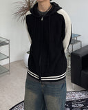 Enon Varsity Knit Hooded Zip-Up