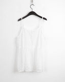 Newco ribbon strap see-through bustier sleeveless