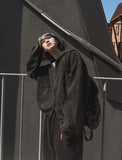 Detro Denim Track Hood Zip-Up