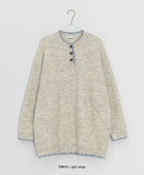 [Unisex] Mitpony Button Color Mix Wool Over Knit