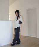 Beunu one-shoulder muffler strap blouse shirt