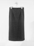 Long slim wool skirt